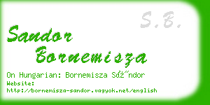 sandor bornemisza business card